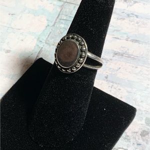 Sterling Silver Monogram Ring Sz 5